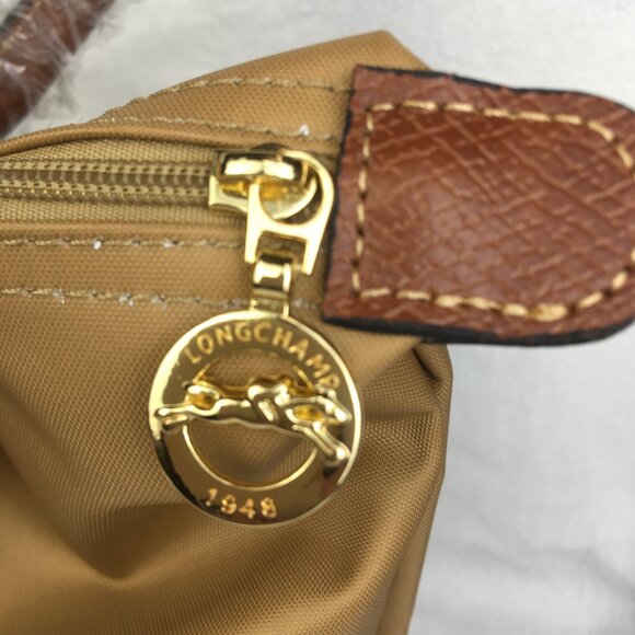 NWT Longchamp Le Pliage Original Large Shoulder Nylon Bag Tote IN Camel - Picture 7 of 10